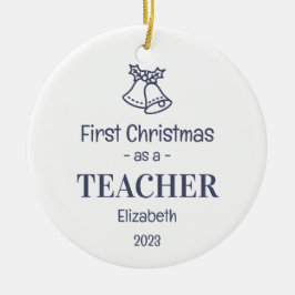 Moderner Schullehrer 1. Weihnachtsname Keramik Ornament