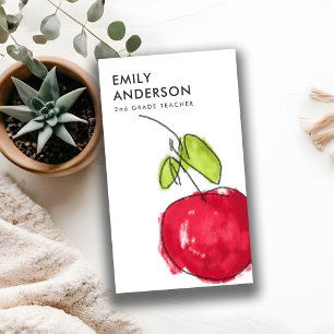 MODERNER SCHULLEHRER MIT ÖL-ZAHLEN VISITENKARTE