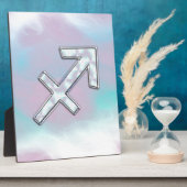 Moderner Schütze Zodiac zur Mutter von Pearl Style Fotoplatte (Seite)