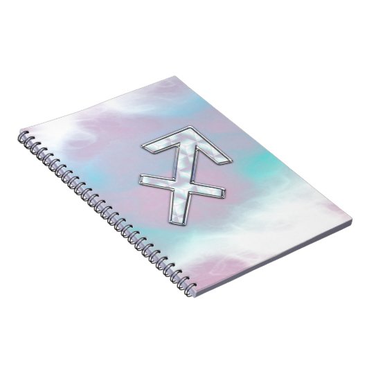 Moderner Schütze Zodiac zur Mutter von Pearl Style Notizblock (Rechte Seite)