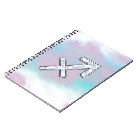 Moderner Schütze Zodiac zur Mutter von Pearl Style Notizblock (Linke Seite)