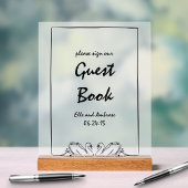 Moderner Schwan Chic Bitte unterschreiben Sie unse Acrylschild