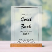 Moderner Schwan Chic Bitte unterschreiben Sie unse Acrylschild (Neutral)