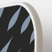 Moderner Schwarz-Blau-Muster-Individuelle Name Pickleball Schläger (Linke Seite)