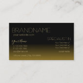 Moderner Schwarz-Braun-Mirror-Schriftart einfach s Visitenkarte (Rückseite)
