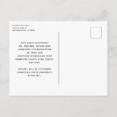 Moderner Schwarz-Gold-Abschluss für FotoCollage Ankündigungspostkarte (Rückseite)