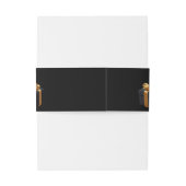 Moderner Schwarz-Gold-Geburtstag Einladungsbanderole (Rückseitenbeispiel)