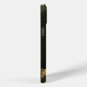 Moderner Schwarz-Gold-Marmor-Individuelle Name Case-Mate iPhone Hülle (Rückseite / Rechts)