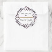 Moderner Schwarz & Gold-Urlaubskreath von Runder Aufkleber (Tasche)