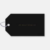 Moderner Schwarz-Gold-Vater Geschenkanhänger (Rückseite Horizontal)