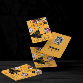 Moderner Schwarz Golden Yellow Custom Beauty Salon Flyer
