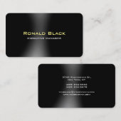 Moderner Schwarz-Grau-Manager Visitenkarte (Vorne/Hinten)