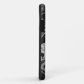 Moderner Schwarz-Grau-Silbermor-Glitzer Case-Mate iPhone Hülle (Hinten/Rechts)