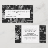 Moderner Schwarz-Grau-Silbermor-Glitzer Terminkarte (Vorne/Hinten)