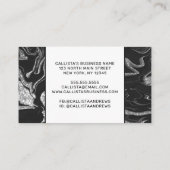 Moderner Schwarz-Grau-Silbermor-Glitzer Treuekarte (Rückseite)