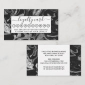 Moderner Schwarz-Grau-Silbermor-Glitzer Treuekarte (Vorne/Hinten)