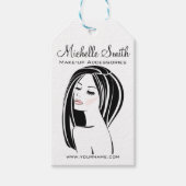 Moderner Schwarz-Hellrosa-Chic Eyelash Makeup Arti Geschenkanhänger (Vorderseite)