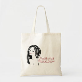 Moderner Schwarz-Hellrosa-Chic Eyelash Makeup Arti Tragetasche