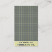 Moderner schwarz karierter QR-Code Visitenkarte (Vorderseite)