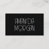 Moderner Schwarz-Minimalismus beruflich Visitenkarte (Vorderseite)