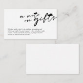 Moderner schwarz-minimalistischer Schriftart, Ein  Begleitkarte (Vorne/Hinten)