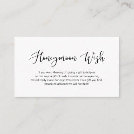 Moderner schwarz-romantischer Schriftart, Hochzeit Begleitkarte