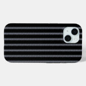 Moderner Schwarz-Silber-Glitzer Case-Mate iPhone Hülle (Rückseite (Horizontal))