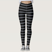 Moderner Schwarz-Silber-Glitzer Leggings (Vorderseite)