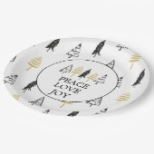 Moderner Schwarz-u. Pappteller (Schrägansicht)