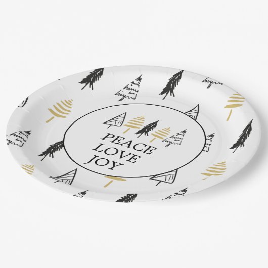 Moderner Schwarz-u. Pappteller (Schrägansicht)