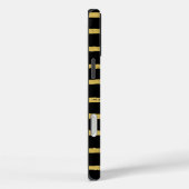 Moderner, schwarz und goldgestreifter Name Case-Mate iPhone Hülle (Rückseite / Rechts)