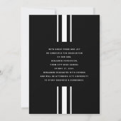 Moderner Schwarz-Weiß-Abschluss Ankündigung (Rückseite)