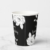 Moderner Schwarz-Weiß-Abschluss Pappbecher (Rechts)