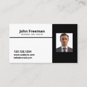 Moderner Schwarz-Weiß-Agent Visitenkarte (Vorderseite)