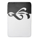 Moderner Schwarz-Weiß-Blüh Badematte (Vorderseite Vertikal)