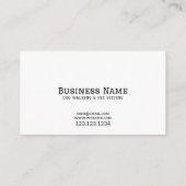 Moderner Schwarz-Weiß Doberman Hund Walking Visitenkarte (Rückseite)