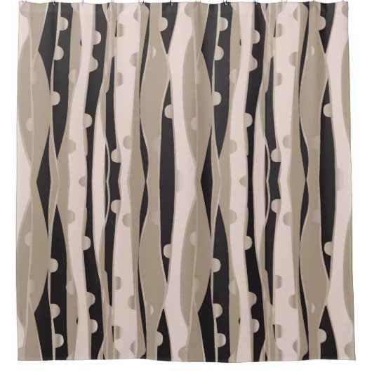 Moderner Schwarz-Weiß-Duschvorhang für das Badezim Duschvorhang (Vorderseite)