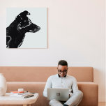 Moderner Schwarz-Weiß-Foto-Sketch-Hund Leinwanddruck<br><div class="desc">Moderne Schwarz-Weiß-Foto-Skizze Dog Canvas drucken</div>