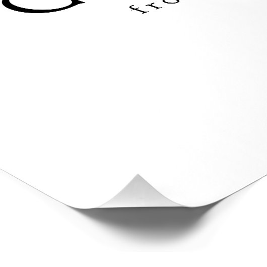 Moderner Schwarz & Weiß Gold Frohe Weihnachtsbaum Poster (Ecke)