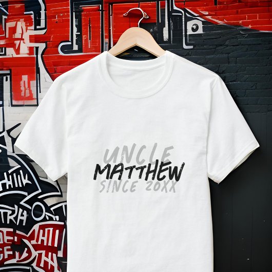 Moderner Schwarz-Weiß-Grunge für den Coolen Onkel T-Shirt