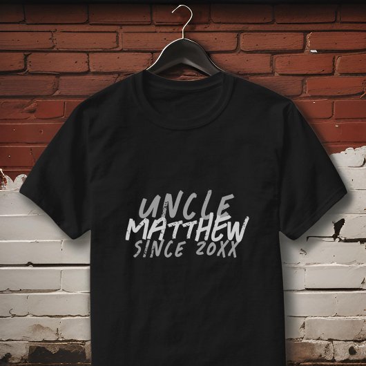 Moderner Schwarz-Weiß-Grunge für den Coolen Onkel T-Shirt