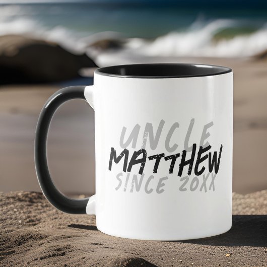 Moderner Schwarz-Weiß-Grunge für den Coolen Onkel Tasse