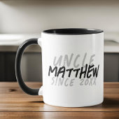 Moderner Schwarz-Weiß-Grunge für den Coolen Onkel Tasse