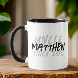 Moderner Schwarz-Weiß-Grunge für den Coolen Onkel Tasse
