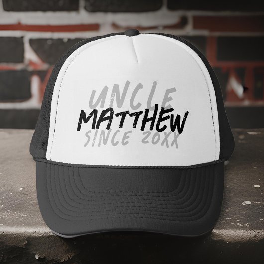 Moderner Schwarz-Weiß-Grunge für den Coolen Onkel Truckerkappe