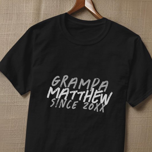 Moderner Schwarz-Weiß-Grunge für die Coole Grampa T-Shirt