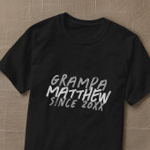 Moderner Schwarz-Weiß-Grunge für die Coole Grampa T-Shirt