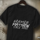 Moderner Schwarz-Weiß-Grunge für die Coole Grampa T-Shirt