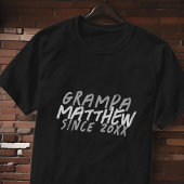 Moderner Schwarz-Weiß-Grunge für die Coole Grampa T-Shirt
