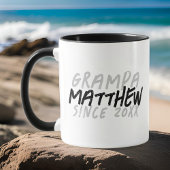 Moderner Schwarz-Weiß-Grunge für die Coole Grampa Tasse